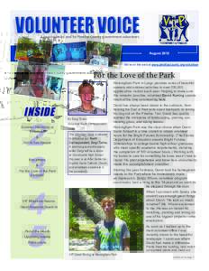 A newsletter by and for Pinellas County government volunteers.  August 2012 We’re on the web at www.pinellascounty.org/volunteer  For the Love of the Park