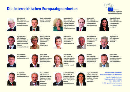 Die österreichischen Europaabgeordneten Heinz K. BECKER ÖVP – Fraktion der Europäischen Volkspartei (Christdemokraten) www.becker-europa.eu