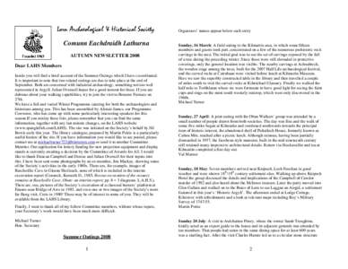 Microsoft Word - Autumn Newsletter LAHS 2008.doc
