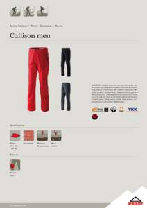 Active Outdoor / Pants / Bermudas / Shorts  Cullison men McKINLEY’s Cullison pants for men are stretchable outdoor pants providing great freedom of movement for trekking, hiking, or traveling. The versatile pants offer