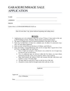 Microsoft Word - Garage Sale Application.doc