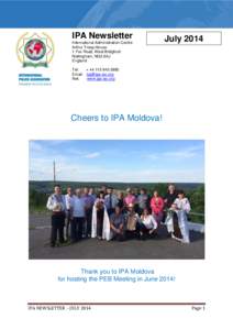 IPA Newsletter International Administration Centre Arthur Troop House 1 Fox Road, West Bridgford Nottingham, NG2 6AJ England