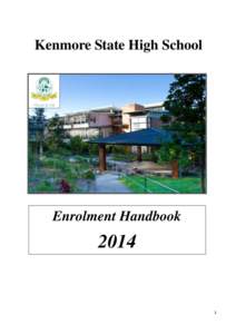 Kenmore State High School  Enrolment Handbook 2014
