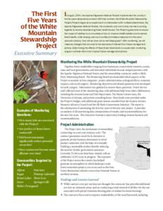 Executive Summary of Evaluating Forest Treatments: The First Five Years of the White Mountain Stewardship Project