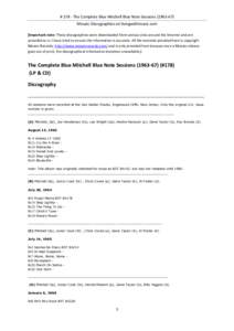 # 178 - The Complete Blue Mitchell Blue Note SessionsMosaic Discographies on livingwithmusic.com [Important note: These discographies were downloaded from various sites around the Internet and are provided as 