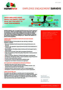 Data Sheet  Employee Engagement Surveys Happy employees make happy customers, find out