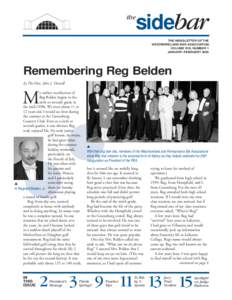 sidebar  the THE NEWSLETTER OF THE WESTMORELAND BAR ASSOCIATION