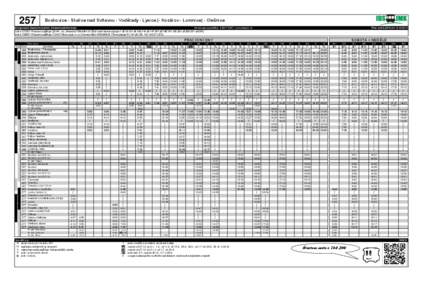 257  Boskovice - Skalice nad Svitavou - Voděrady - Lysice (- Kozárov - Lomnice) - Olešnice Integrovaný dopravní systém Jihomoravského kraje Informace a podněty: [removed], www.idsjmk.cz