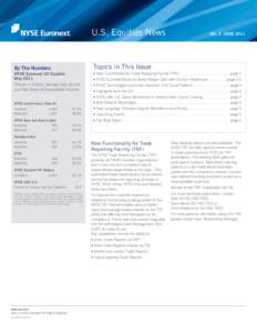 U.S. Equities News  No. 3 June 2011 Topics in This Issue