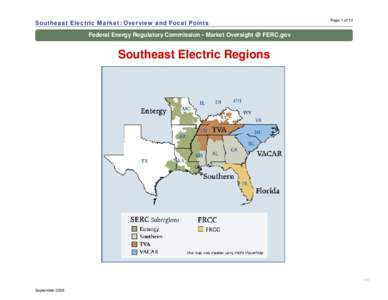 Florida Reliability Coordinating Council / Federal Energy Regulatory Commission / Electricity market / Eastern Interconnection / Electric power / SERC Reliability Corporation