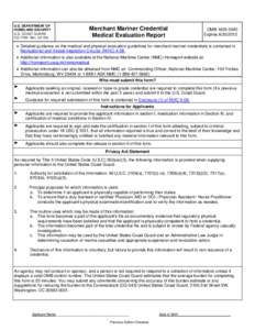 U.S. DEPARTMENT OF HOMELAND SECURITY U.S. COAST GUARD CG-719K RevMerchant Mariner Credential