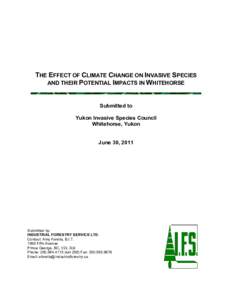 Literature Relevant to The Effect of Climate Change on Invasive Species and their Impacts in Whitehorse