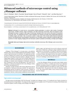 Journal of Biological Methods | 2014 | Vol. 1(2) | e10 DOI: jbmPROTOCOL  Advanced methods of microscope control using