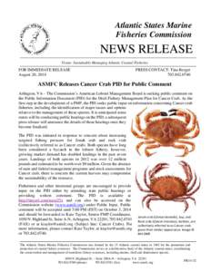 Crab fisheries / Atlantic States Marine Fisheries Commission / Jonah crab / Bycatch / Cancer irroratus / Fishery / Crab / Cancer / Stock assessment / Phyla / Protostome / Cancroidea