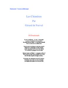 Poetes.com > Textes à télécharger  Les Chimères Par Gérard de Nerval