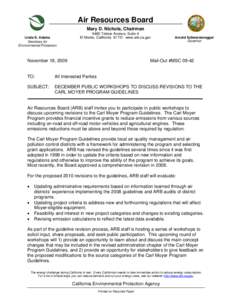 Environment / Technology / California Air Resources Board / H. A. Moyer / Sacramento /  California / Retrofitting / Emission standard / Air pollution in California / Carl Moyer Memorial Air Quality Standards Attainment Program / Transport