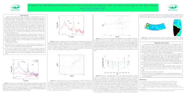 A Search for PSI-Induced Sub-Harmonics of the Semi-diurnal Internal Tide at Critical Latitudes in the Open Ocean Martin D. Guiles and Douglas S. Luther SOEST, University of Hawaii at Manoa has a shallow well near 33 degr