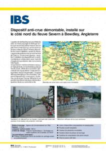 Dispositif anti-crue démontable, installé sur le côté nord du fleuve Severn à Bewdley, Angleterre La petite ville de Bewdley dans les Midlands avec son beau paysage se distingue surtout par les remarquables maisons 