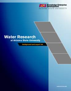Water Research  at Arizona State University background and expert list  research.asu.edu