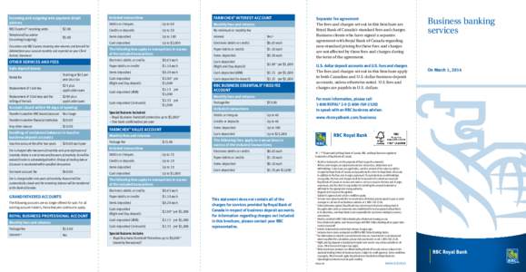 FARMCHEK® INTEREST ACCOUNT  Separate fee agreement Up to 60