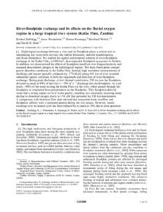 River-floodplain exchange and its effects on the fluvial oxygen regime in a large tropical river system (Kafue Flats, Zambia)