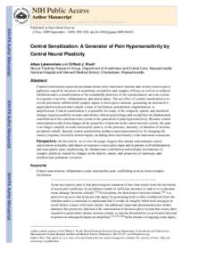 NIH Public Access Author Manuscript J Pain. Author manuscript; available in PMC 2010 September 1. NIH-PA Author Manuscript