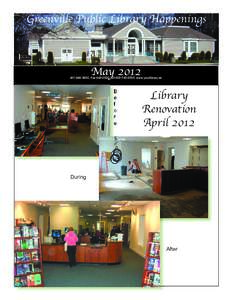 Greenville Public Library Happenings  May3630, FaxTDIwww.yourlibrary.ws