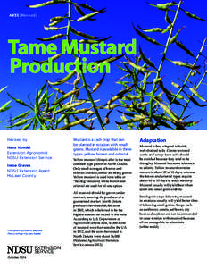 A935 (Revised)  Tame Mustard Production  Revised by