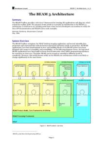 BEAM 3 Architecture, v1.2  Brockmann Consult The BEAM 3 Architecture Summary