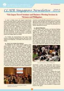 MIC(P[removed]The Japan Council of Local Authorities for International Relationship (CLAIR), Singapore  CLAIR Singapore Newsletter