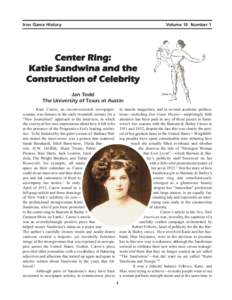 Center Ring: Katie Sandwina and the Construction of Celebrity