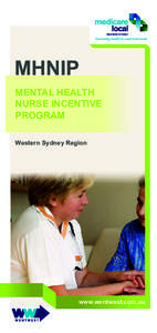 WESTERN SYDNEY  MHNIP MENTAL HEALTH NURSE INCENTIVE PROGRAM