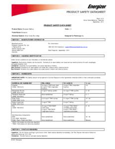 Page 1 of 4 Silver Oxide e Batteries / Au ustralia September,, 2011