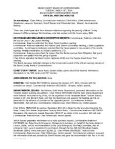 Geography of the United States / Recorded vote / Boise /  Idaho / Second / Minutes / Boise River / Commissioner / Parliamentary procedure / Idaho / Principles