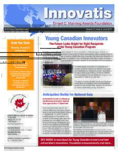 2010 Young Canadians Issue 								  Hold the Date Manning Innovation Awards Gala Friday, September 17, 2010