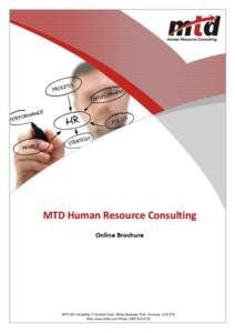 MTD Human Resource Consulting Online Brochure Web: www.mtdhr.com[removed]