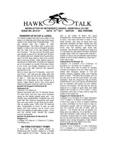 HAWK  TALK NEWSLETTER OF HETHERSETT HAWKS / SWINTON & CO CSC TH