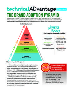 WinterThe brand adoption pYramid Selling products or services is not easy, as anyone in sales can confirm. Sales rarely happen with the first contact; it takes multiple contacts to move a prospect along the way to