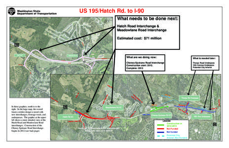 US 195/Hatch Rd. to I-90 What needs to be done next: Hatch Road Interchange & Meadowlane Road Interchange Estimated cost: $71 million