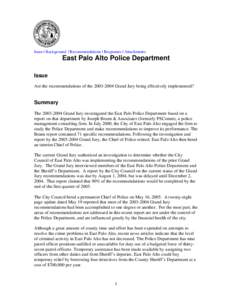 Security / Palo Alto /  California / Police / Compton Police Department / Memphis Police Department / Geography of California / East Palo Alto /  California / National security