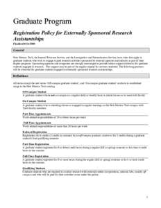 Registration Policy for Externally