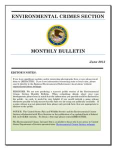 ECS Monthly Bulletin June 2013