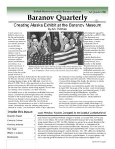 Kodiak Historical Society / Baranov Museum  Baranov Quarterly 1st Quarter 2006