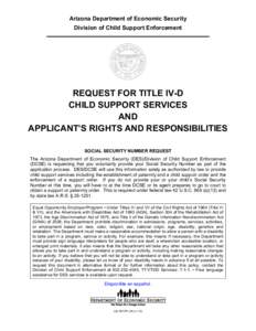 Request for Title IV-D Child Support Services