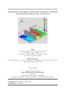 Optimization of gas-liquid compact heat exchangers considering their interaction with the rest of the system T Z