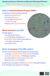 D San Juan County Shoreline Master Program Update San Juan County Shoreline Master Program Update SMP Process and Key Principles Alden Point