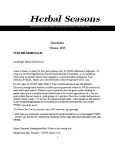 Herbal Seasons Sharing Knowledge about Growing and Using Herbs to Inspire Fellow Herb Lovers