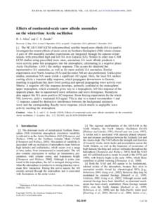 Effects of continental-scale snow albedo anomalies on the wintertime Arctic oscillation