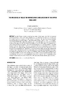 Geographia Polonica Vol.84 NoThe influence of relief on microclimate and locationof the upper tree-limit