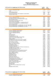 UNIVERSITY OF STRATHCLYDE FEE LEVELS[removed]Faculty of Humanities and Social Sciences All fees quoted are per academic year unless otherwise stated. Undergraduate Courses